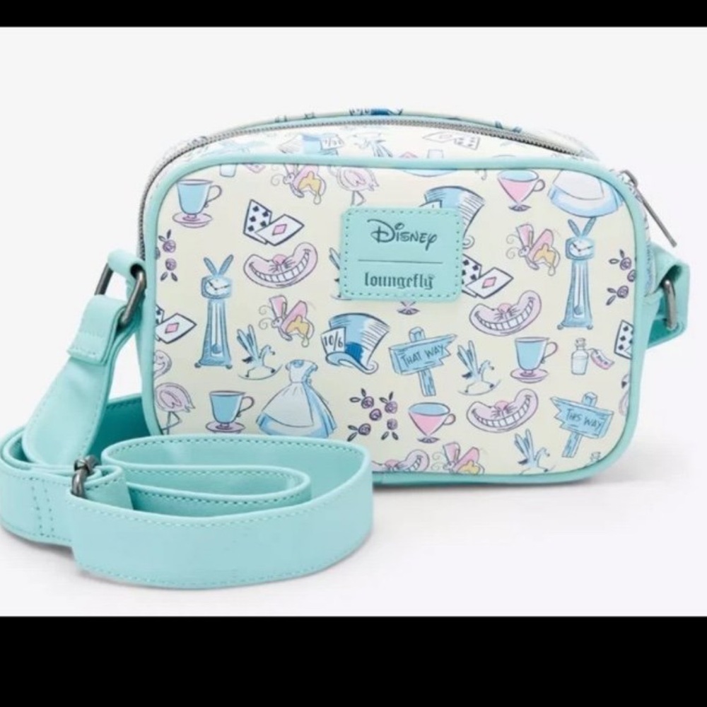Loungefly Disney Alice In Wonderland Icons Camera Crossbody Bag Purse NWT